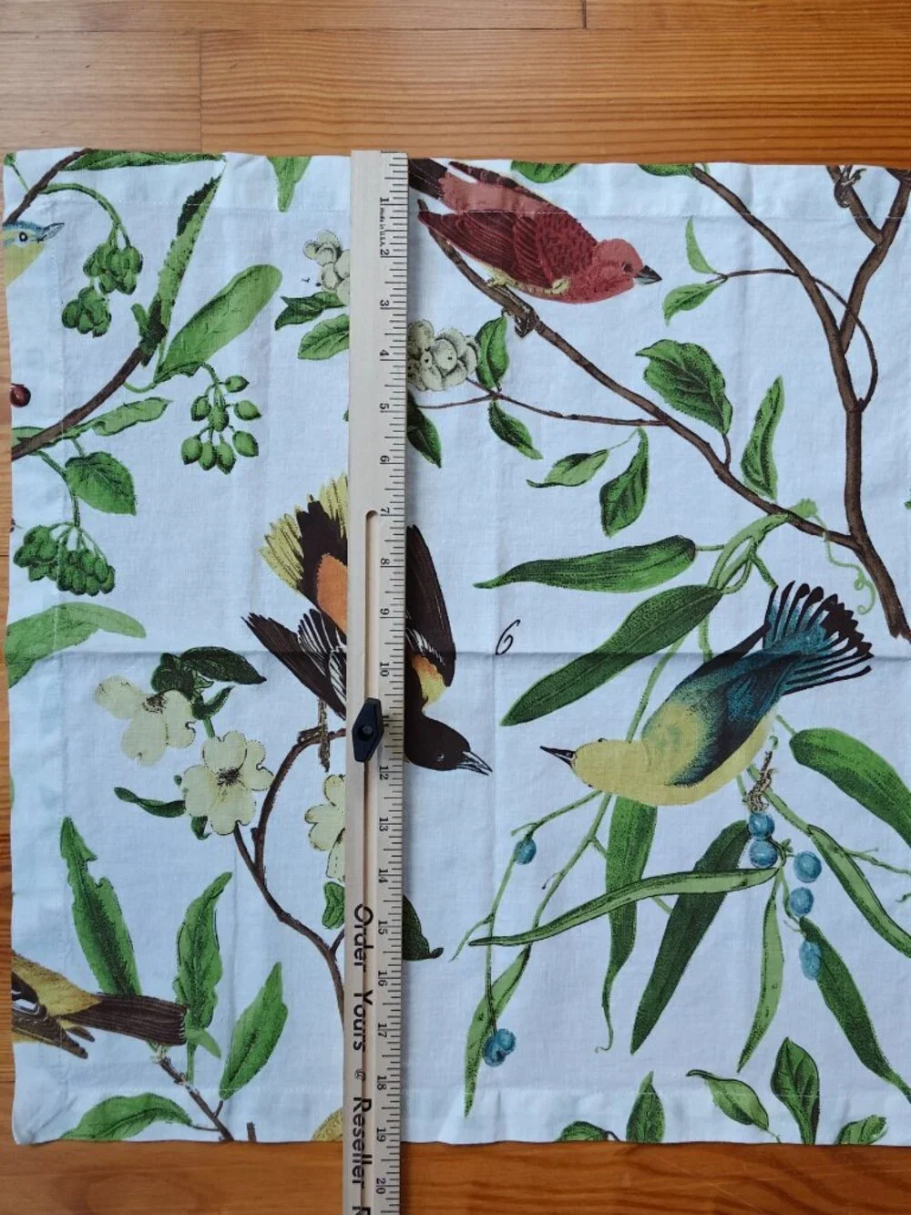 Pottery Barn Nola Songbird Napkins Set of 8 Cotton Linen 20x20 Colorful Botanic